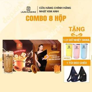   TẶNG QUÀ  Combo 8 Hộp Cà phê hòa tan Laura Coffee  8 hộp x 10 gói  