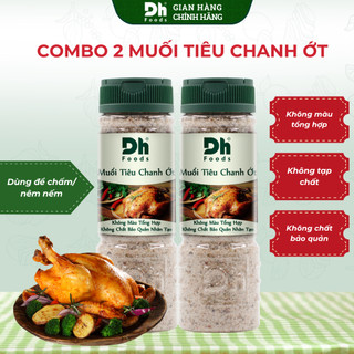  Combo 2 hũ muối tiêu chanh ớt Tây Ninh 120gr Dh Foods gia vị chấm món ăn đồ chấm trái cây 