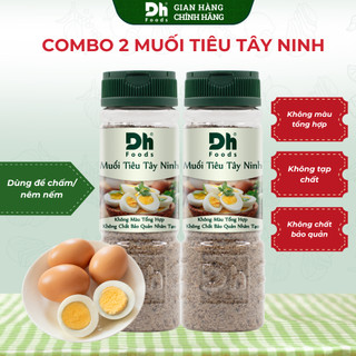  Combo 2 hũ muối tiêu tây ninh 120gr Dh Foods gia vị chấm trái cây món chấm món ăn 