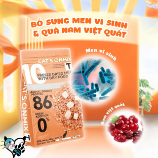 Hạt Cho Mèo (350g - 1.4kg) Cat’s On Mix T, Cat's On Mix R –Thịt sấy cho mèo mọi độ tuổi,có ruốc gà