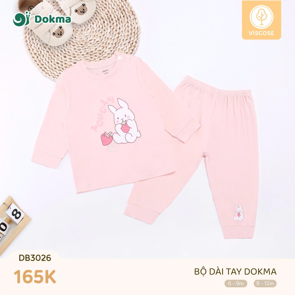 (8-13kg, 6-36M) Bộ Cotton Dài Tay Dokma Cho Bé DB3021 DB3023 DB3024 DB3026 DB3176