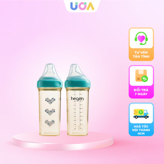 Bình sữa Hegen PPSU Robin’s Egg Blue Bottle 330ml núm ti size L trên 6 tháng