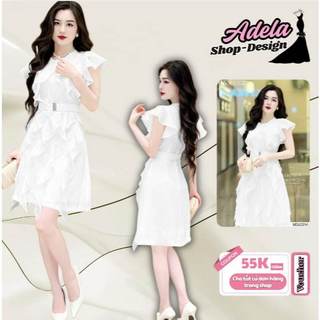 Váy Tiểu Thư ADELA DESIGN Dáng Chữ A Họa Tiết Xếp Tầng Sang Chảnh MDU3314