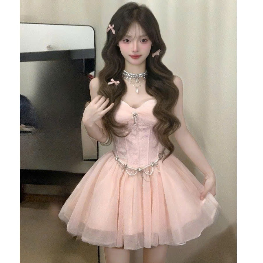 LILY DRESS Đầm 2 dây đầm voan ngắn ulzzang SAM SAN BOUTIQUE