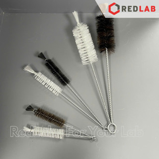 Chổi rửa dụng cụ thí nghiệm 20 30 40 cm trắng / đen, cọ rửa ống nghiệm, ống đong, cốc, chai, bình, có VAT