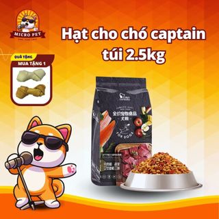 [Captain] Hạt Cho Chó Captain Túi 2,5kg Kèm Topping