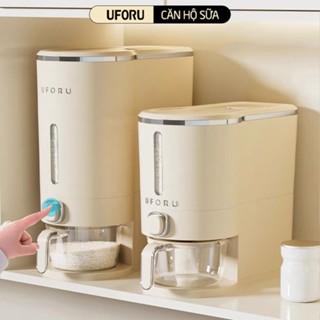 Thùng Đựng Gạo Thông Minh UFORU Chất Liệu Nhựa Cao Cấp Loại 5KG, 10KG Có Nút Bấm Đổ Gạo Tự Động - UFM480
