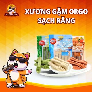 [COMBO]Xương Gặm Orgo Cho Chó Sạch Răng Thơm Miệng Bổ Sung Canxi Loại Bỏ Vi Khuẩn 4 Hương Vị