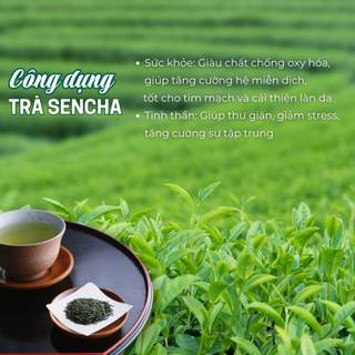 Trà xanh Sencha Nhập Khẩu Nhật Bản Có Chất Chống oxy Hóa, Ngăn Ngừa Ung Thư Gói Lớn 500G-1KG