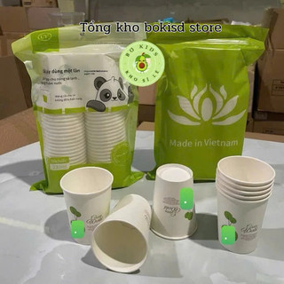  SỈ COMBO 20 Lố = 1000 Ly giấy dùng 1 lần Cốc giấy gấu trúc hàng Việt Nam chịu nhiệt dung tích 230ml 