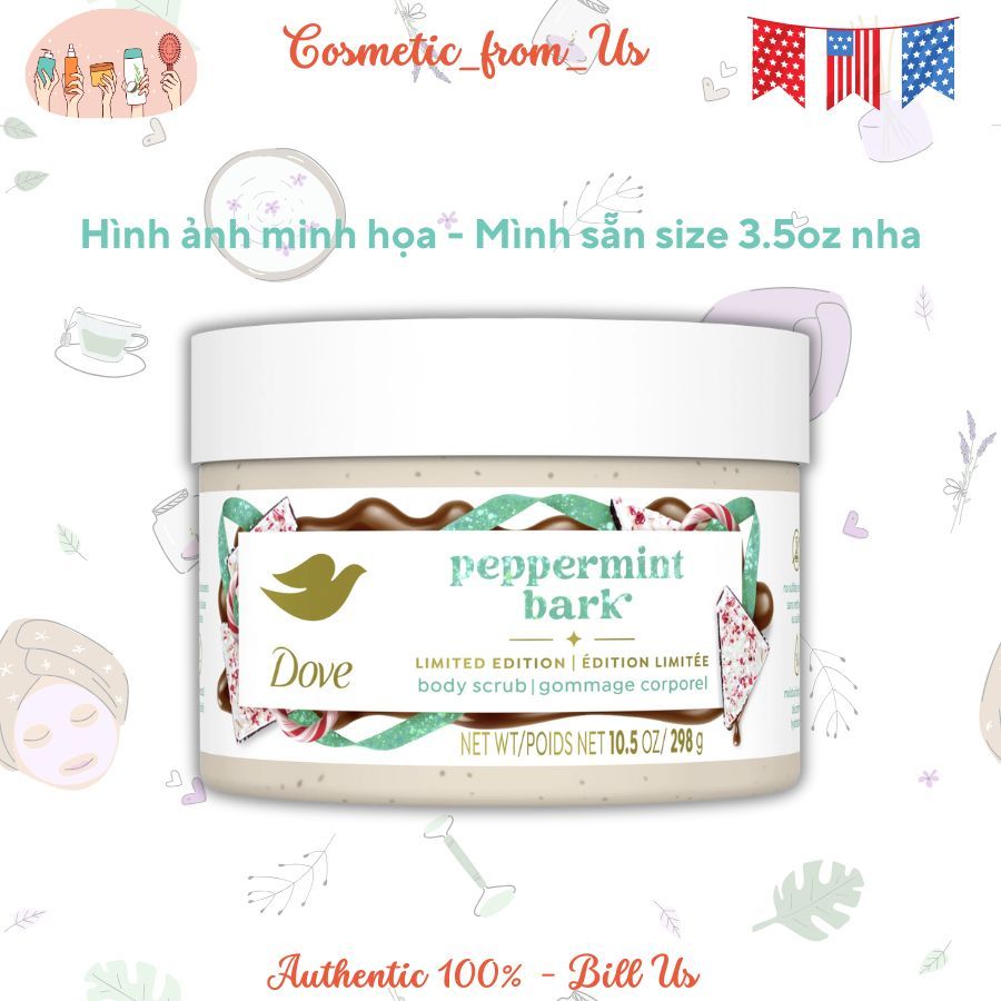 [Mini size 100g] Tẩy tế bào chết phiên bản đặc biệt Dove Peppermint Bark Body Scrub