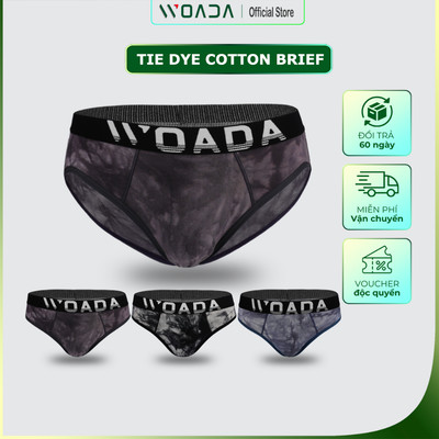 Quần Lót Nam Brief Chất Liệu Cotton Nhuộm Tie-Dye Thời Thượng Thương Hiệu WOADA LK168