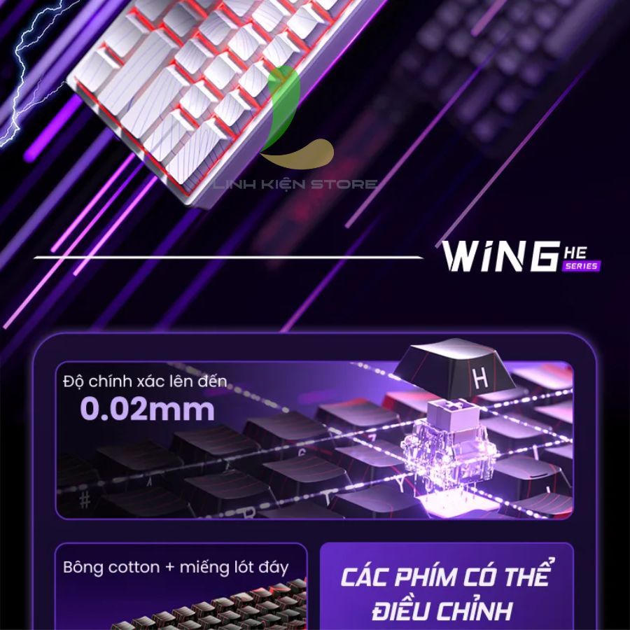 Bàn Phím Cơ Gaming HOSAN AULA Win60 HE Có Dây Với 68 Phím Cơ Ấn Tượng | BigBuy360 - bigbuy360.vn