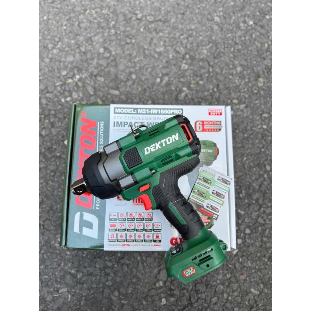 [💥2026] Máy Siết Mở Bulong 1650Nm Dekton M21-IW1650PRO - Búa Âm - 4 Cấp Chỉnh Lực