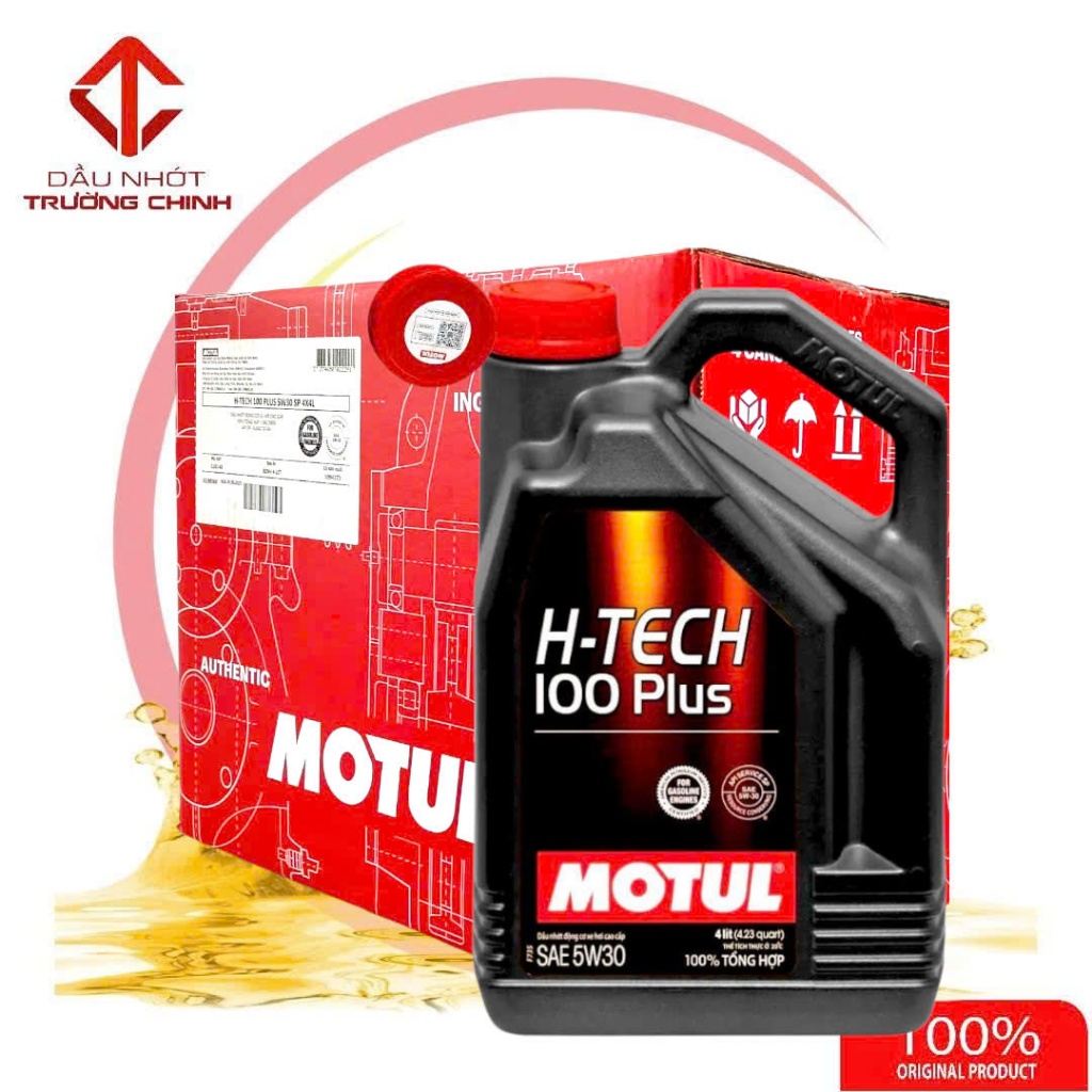 Nhớt Motul H-TECH 100 PLUS 5W-30 100% tổng hợp 4L