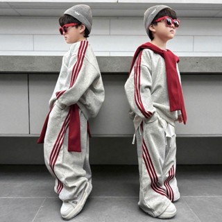 BABYBUYvip-(Q2509)(FOM TO LẤY THEO CHIỀU CAO) Bộ quần áo nỉ k lót bông ghi đỏ 3 chi tiết,  quần  có dây giút để bổ gấu.