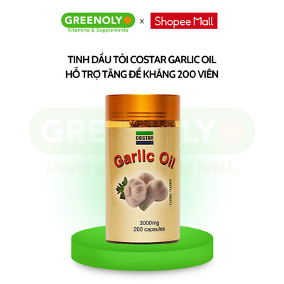 Viên Uống Tinh Dầu Tỏi Costar Garlic Oil 3000mg Tăng Cường Đề Kháng Hạn Chế Cảm Lạnh Hộp 200 viên