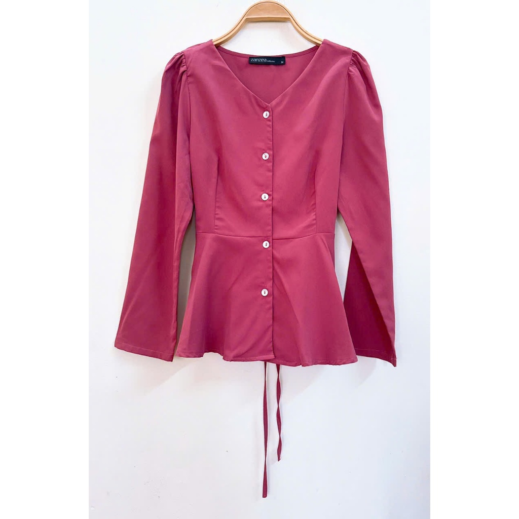 Áo sơ mi dài tay màu hồng đất của Úc-2 Hand (Size L).Australian Pink Long Sleeve Shirt - 2 Hand (Siz