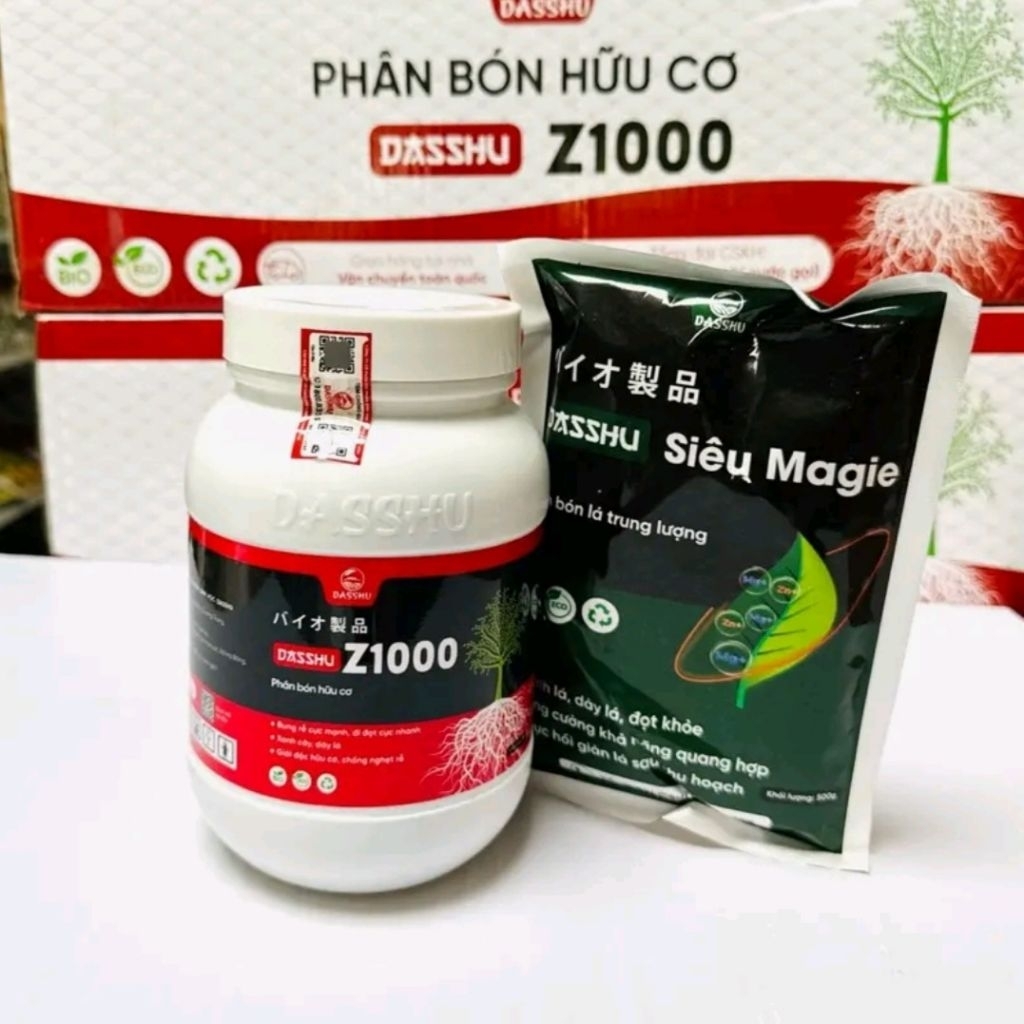 Phân bón dasshu Z1000 1 kg+ tặng kèm gói siêu magie kẽm 500g. kích thích ra rễ, bung đọt nhanh.