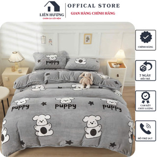  Vỏ chăn nỉ nhung có khóa kéo lồng ruột chất liệu nỉ nhưng sữa mềm mịn không tích điện kích thước to 2mx2m3 