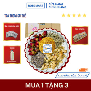 [MUA 1 TẶNG 3] Trà thơm cơ thể robimart thơm cơ thể, thanh lọc, đẹp da, ngủ ngon - hộp 10, 20, 30 gói