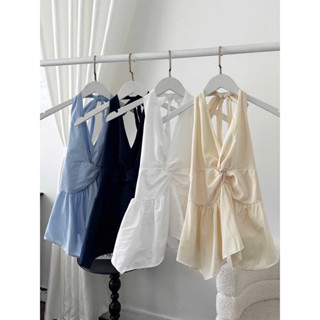  ÁO YẾM DÁNG CỘT DÂY THẮT NƠ HỞ LƯNG QUYẾN RŨ mặc SIÊU SANG CHẢNH cho nữ m6033 