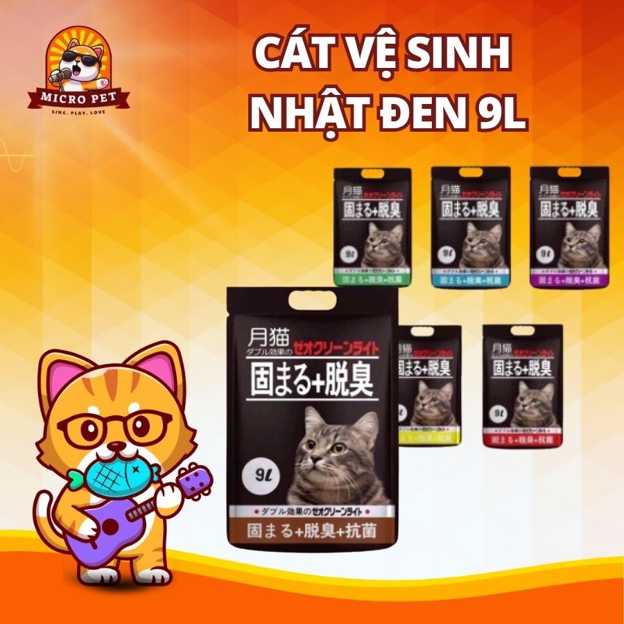 Cát Vệ Sinh Cho Mèo Cát Nhật Đen - Moon Cat Vón Cục Tốt, Nhiều Hương Thơm - Micropet