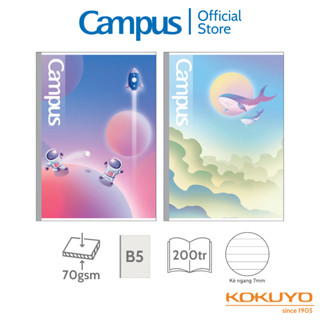  Vở Campus 200tr Kẻ Ngang Pastel Gradient B5 MIỀN BẮC ĐL70gms Chính Hãng 