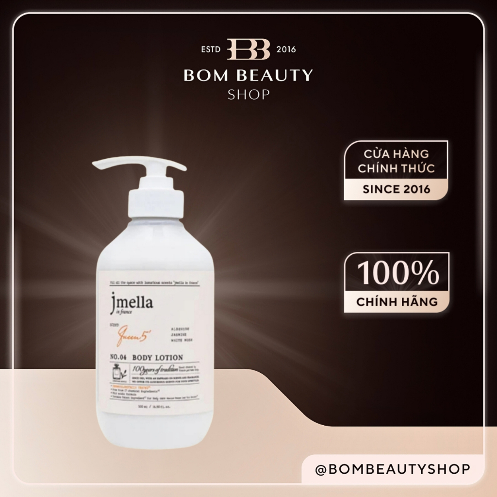 JMELLA Sữa Dưỡng Thể Làm Mịn Da Jmella In France Sparkling Rose Body Lotion 500ml