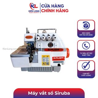  Máy vắt sổ Siruba 2kim 4 chỉ và 2 kim 5 chỉ - Phụ kiện máy may công nghiệp tặng vỉ 10 kim và nhíp Máy qua sử dụng 