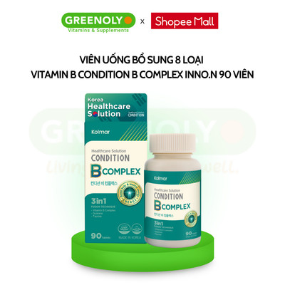 Vitamin B Tổng Hợp Inno.N Condition B Complex Bồi Bổ Sức Khoẻ Hạn Chế Mệt Mỏi Hộp 90 Viên