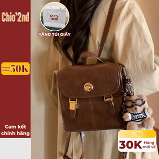   Sẵn ,Mới  Balo Nữ Chio2nd Da Cao Cấp Mẫu Mới Balo Mini Nữ Đeo Vai Nữ Đeo Chéo Kèm Charm Gấu Da Đáng Yêu Hot 2025 BL05 