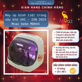 [BẢN UVC-ION 2025 MỚI] Máy úp bình sữa tiệt trùng sấy khô UVC - ION Moaz bebe MB044