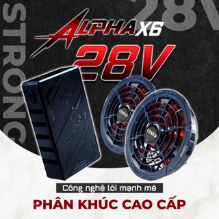  Bộ pin quạt áo điều hòa KENKO ALPHA X6 28V quạt cánh dẻo mạnh nhất,pin chống nước ipx4,BH 12 tháng 