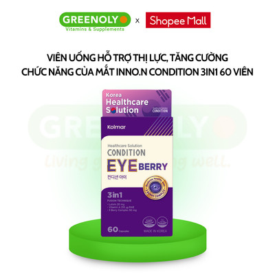 Viên uống bổ mắt Hàn Quốc Inno.N Condition Eye Berry, hỗ trợ tăng cường thị lực 60 viên