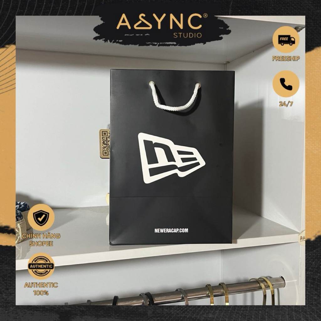 Túi Giấy New Era Cap Màu Đen Gói Áo Tặng Quà - Async Studio