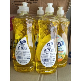 Combo 5 chai - Nước rửa chén Gift 800g chanh