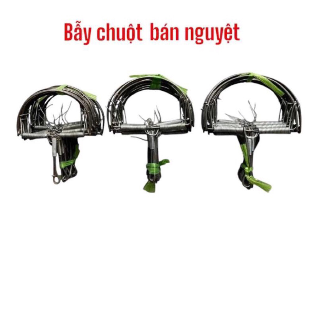 Bẫy chuột - cạm chuột hình bán nguyệt khung sắt chắc khỏe, lò xo bật mạnh ( loại 1)