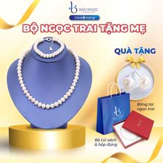  Vòng cổ ngọc trai nuôi nước ngọt tự nhiên hạt 8ly dáng trứng tròn bóng đẹp chất lượng cao - DB1336 