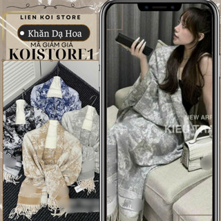 Khăn Dạ Ép Lông Hổ Cao Cấp, Khăn Choàng Dạ Dùng 2 Mặt Họa Tiết Sang Trọng Khổ 70*180cm