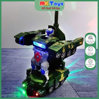  Đồ Chơi Đồ Chơi Xe Tăng Biến Hình Robot – Phát Sáng Phát Nhạc Kích Thước Lớn Chuyển Đổi Nhanh 