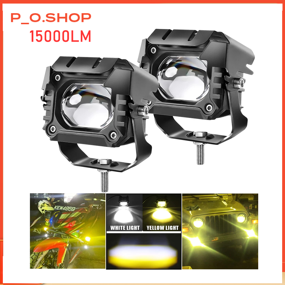 【🔥Free ship/rẻ ​】Đèn sương mù Xe Hơi Và Xe Máy LED 12D 3" 100W 12000LM chuyên dụng cho xe máy/xe địa