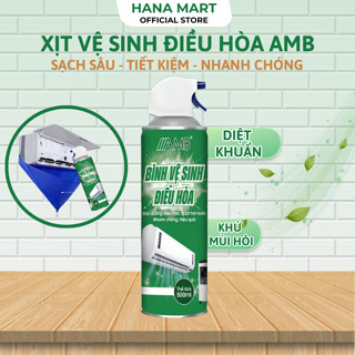 Túi vệ sinh máy lạnh AMB, khử mùi 98%, loại bỏ vi khuẩn, bụi bẩn, nấm mốc. Vệ sinh máy lạnh dung tích 500ml