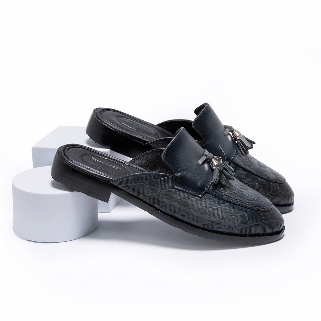 Sục nam  PATINA da bò nguyên tấm đế Fit gỗ cực đẹp sục da nam màu ghi cực chất full size 38-43