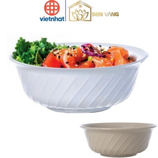  Set 2 Tô xoắn phíp nhựa VIỆT NHẬT - Bé vừa to - Đựng cơm canh mì hàng quán buffet - 6861 2 3 