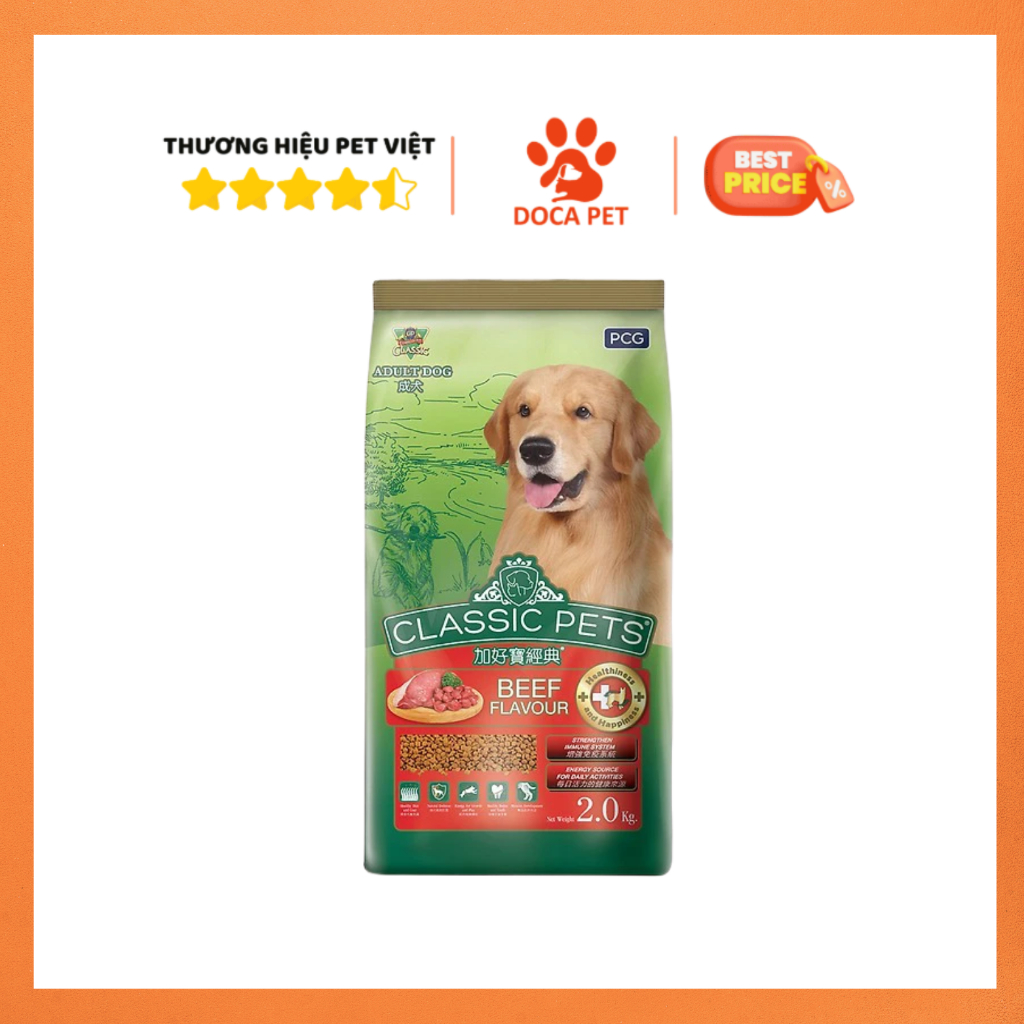 Classic Pets Adult Dog – Beef Flavour (2kg)