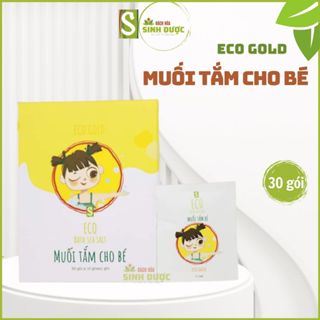  Muối Tắm Bé Eco Gold HTX Sinh Dược hộp 30 gói. muối tắm cho bé thảo dược 100% tự nhiên an lành 