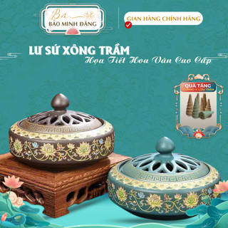  Lư Xông Trầm Đốt Trầm Hương Đỉnh Đốt Nhang Trầm Chất Liệu Gốm Sứ Cao Cấp Hoa Văn Tinh Xảo 