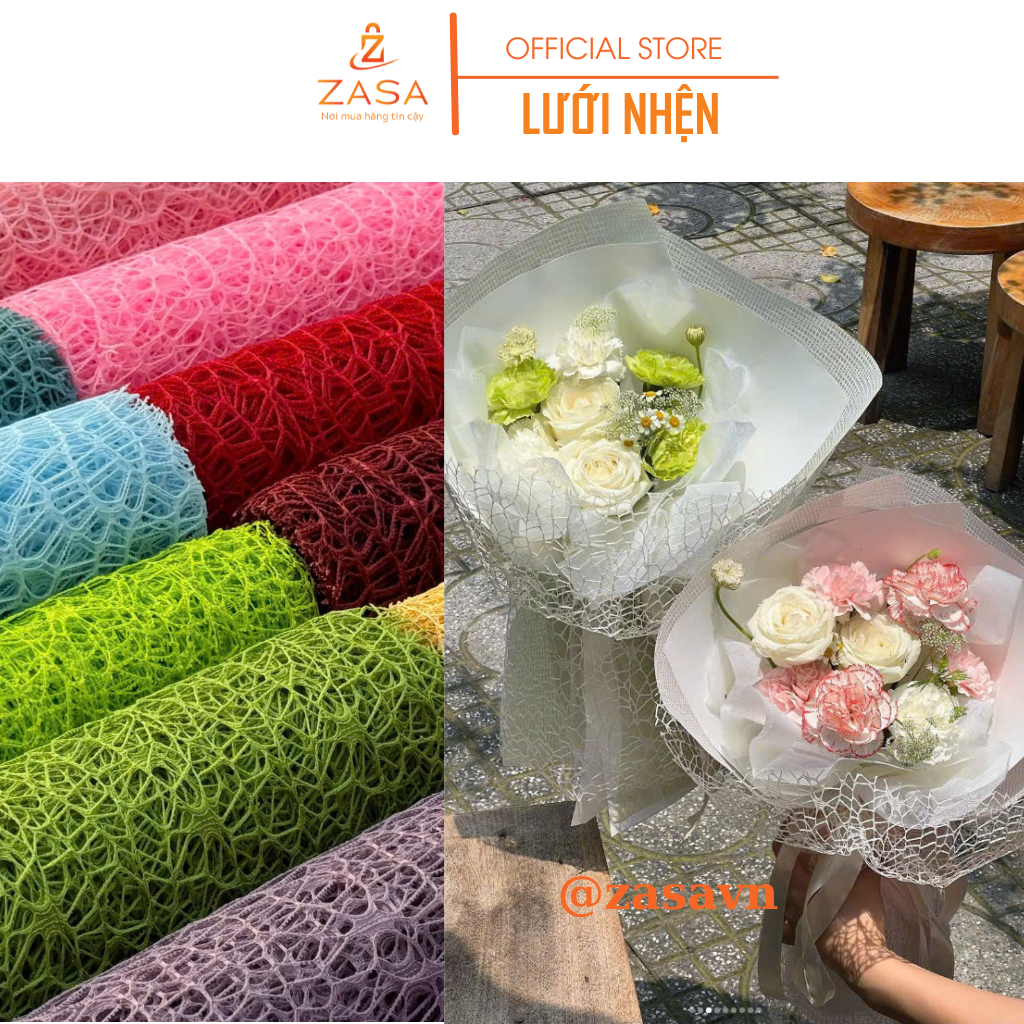 Cuộn lưới nhện Zasavn 50cm*5yard - cuộn lưới sợi bó hoa cao cấp
