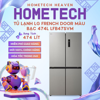  Tủ Lạnh 4 Cánh LG Multi Door LFB47SVM 474L Inverter Ngăn Đông Mềm Kháng Khuẩn Tiết Kiệm Điện 
